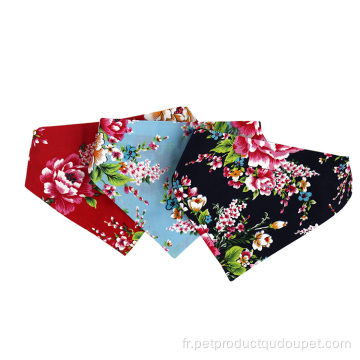 mode patte coton chien bandana animal de compagnie triangle écharpe